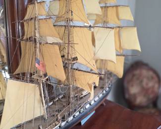 model of the CSS Alabama, a famous steam and sail sloop of war from the American Civil War. 
Manufacturer: Mamoli Model Ship Kits