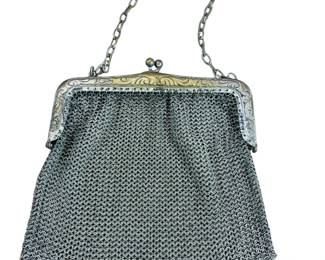 Antique steel cut beaded purse