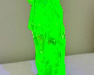 Uranium Glass Lamp Base, Bashful Charlotte