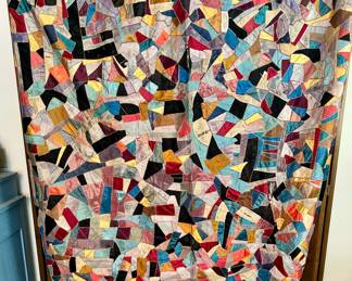 Antique handmade crazy quilt