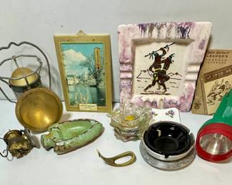 Vntg Lantern, Ashtrays, Frankoma