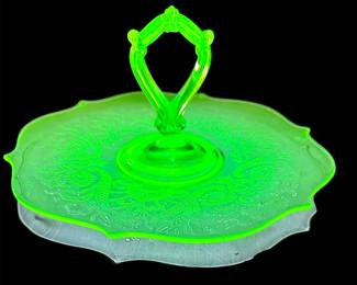 Glowing  Serving Tray Vaseline 