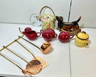 Brass Utensils, Dog Vase Biscuit Jar
