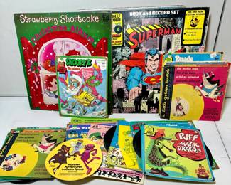 Vintage Children's Albums Superman 45s