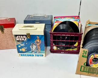 Vntg 45s Star Wars Case, other cases records