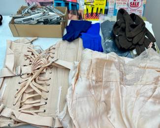 Vintage Slips, Corsets, Gloves etc
