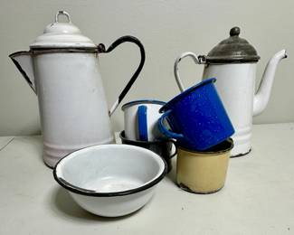 Enamel Coffee Pots/Cups