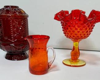 Glowing Fenton Dish Fairy Lamp Vase