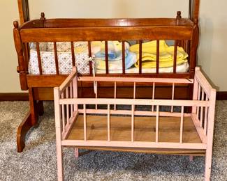 Antique baby crib