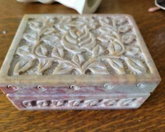 Soapstone treasure box