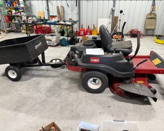 Toro zero turn with cart