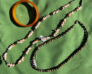 Bakelite Bangle Bracelet, Natural Stone Necklaces