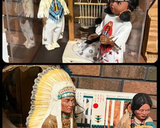 Native American Dolls and Ceramic Pieces