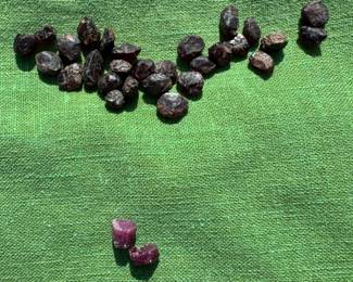 Raw Rubies and Garnets