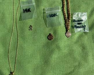Gold Jewelry includes 10K and 14K