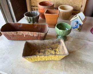 Great Selection of Pottery Planters 1950 and up