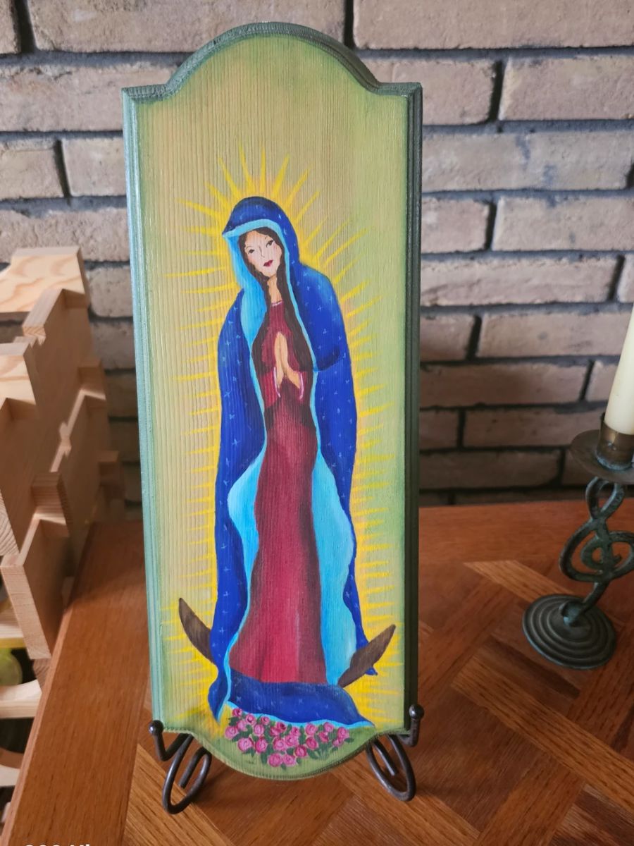 painted religious plaque 