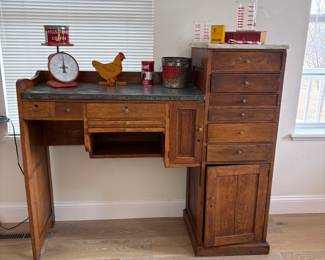 Circa 1893 chemistry bench from CU in Boulder