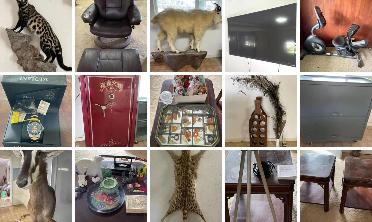 EASTSIDE TREASURES SALE CTBids Online Auction • Bidding Ends 02/26/26 • Pickup 02/28/26

This auction features a collection of vintage taxidermy and mounted animals, a Stressless recliner and ottoman, furniture, decor, plants, office furniture, collectibles, vintage treasures, a vintage rattan loveseat, artwork, limited edition prints, tools, electronics, a large safe and more!