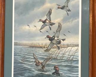 ETS031 Limited Edition 224/500 Print Of Stop On Red-Redheads By James A. Meger In 1982