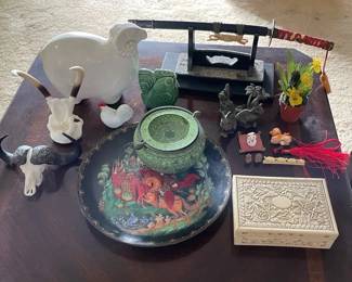 ETS015 - International Collection Decor-Russian Collector Plate, Mini Katana, Ceramic Animals, More!