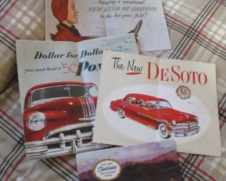 Vintage Automobile Brochures 
