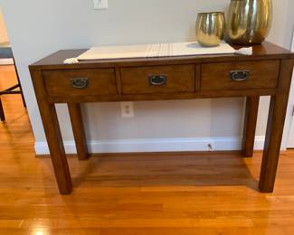 Beautiful solid three drawer console table