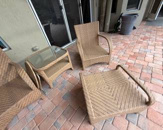 Cushions are inside the house