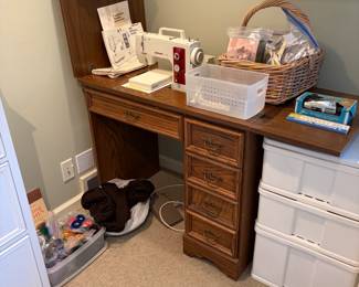 Bernina Sport machine and sewing table.  Details in the next photo.