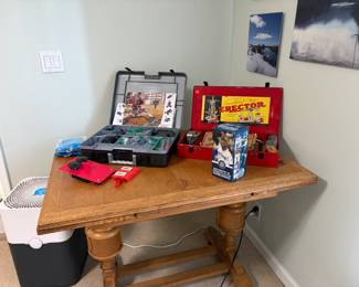 Erector sets for sale during in person shopping Friday and Saturday