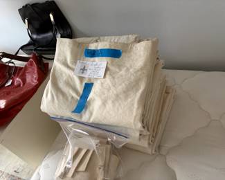 Drapes for sale during in person shopping Friday and Saturday.