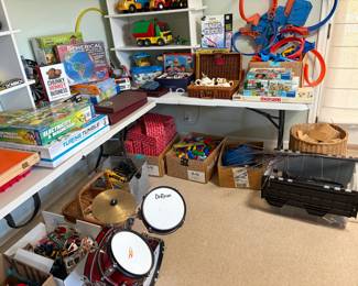 More toys, including hot wheels Playmobile children’s drum set and much more for sale during in person shopping Friday and Saturday