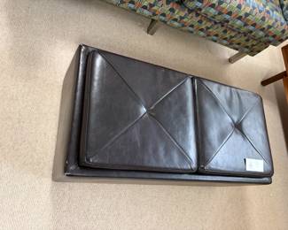 Pottery Barn Leather storage chest/ottoman.  For sale duiring in person shopping Friday and Saturday.