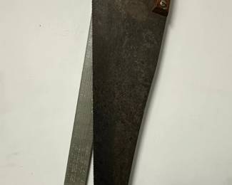 Vintage Henry Disston  Sons Hand Saw with Wooden Handle