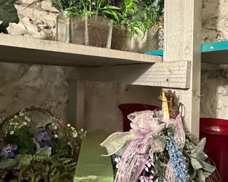 Assorted Artificial Floral Arrangements including Lavender, Hydrangeas, Ivy, and Swag second image