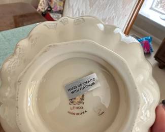 Lenox Symphony Platinum Rimmed Scalloped Bowl second image
