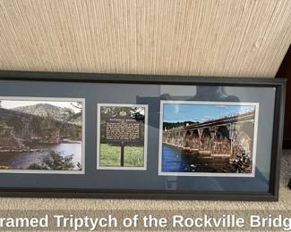 Framed Triptych of the Rockville Bridge