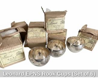 Leonard EPNS Rook Cups Set of 