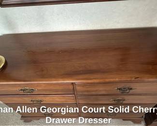 Ethan Allen Georgian Court Solid Cherry Drawer Dresser second image