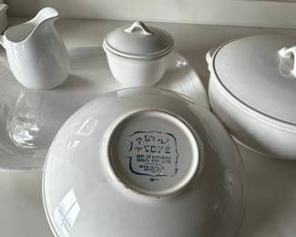 Royal China Bennington White Stoneware Serving Set