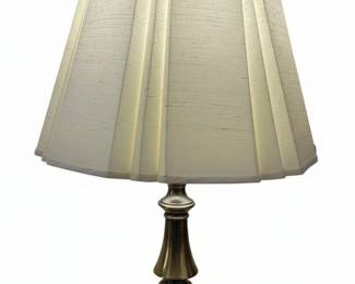 Vintage Stiffel Brass Table Lamp with Pleated Shade