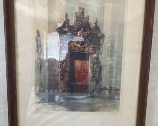 Collection of Al Mettel Architectural Watercolor Prints sixth image