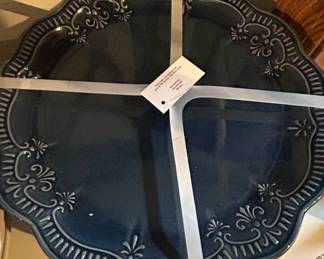 The Pioneer Woman Farmhouse Lace Blue Charger Plate