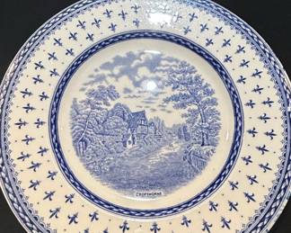 Crown Ducal Albion Blue Scenic Plate
