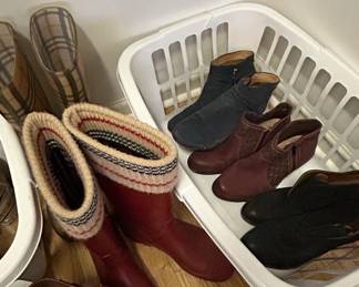 Burberry Plaid Rain Boots and Assorted Womens Boots