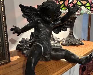 Bronze Cherub Figurine