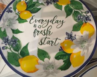 Royal Norfolk Lemon Floral Decorative Plate