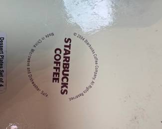 Starbucks Coffee Chocolate Drizzle Swirl Set of Dessert Plates fourth image