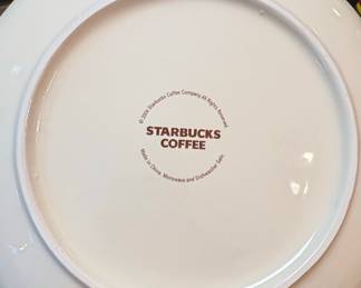 Starbucks Coffee Chocolate Drizzle Swirl Set of Dessert Plates second image