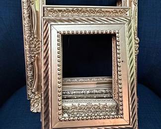 Ornate Gold Tone Picture Frames Set of